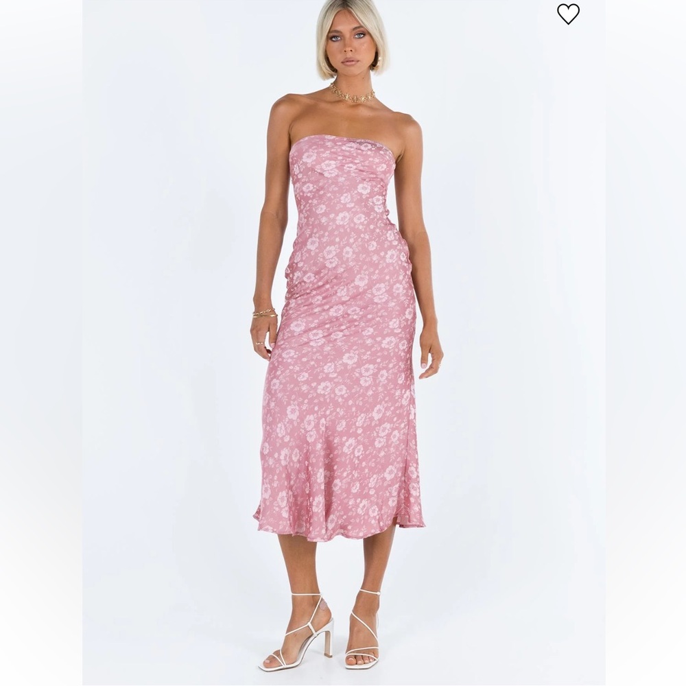 NWT Princess Polly Salvin Strapless Maxi Dress Pink 6